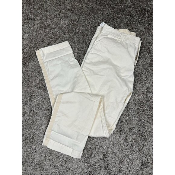 GAP Girlfriend‎ Chino Pants Beige Stripe 6 Straight Leg Casual Minimalist Y2K - Picture 14 of 15